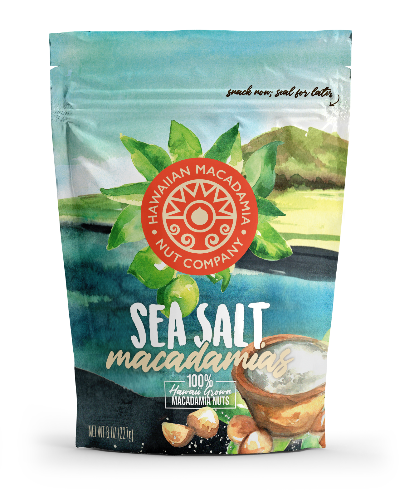 8oz. Sea Salt Macadamias – Hawaiian Macadamia Nut Company